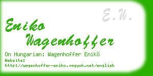 eniko wagenhoffer business card
