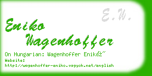 eniko wagenhoffer business card